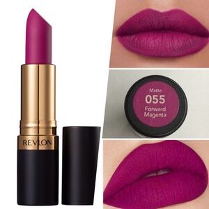 Revlon Super Lustrous Matte Lipstick 055 Forward Magenta NEW Sealed Discontinued